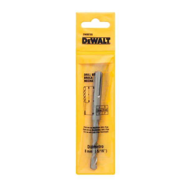DW00705-AE SDS PLUS 8mm x 50mm x 110mm Drill Bit